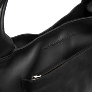Tenara Full-Grain Leather Handbag Damska - Lateral Side Profile View Showing Sleeve Cut &amp; Athletic Taper Fit