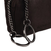 Styled Fit Perspective of Corey Full-Grain Leather Key Case Damska on Model - Natural Daylight Drape