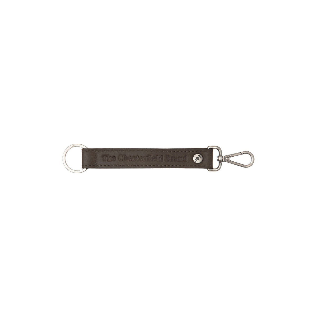 Leather Key Ring Damska in Classic 100% Full-Grain Leather - Front Profile View &amp; Tailored Silhouette | Buy Online