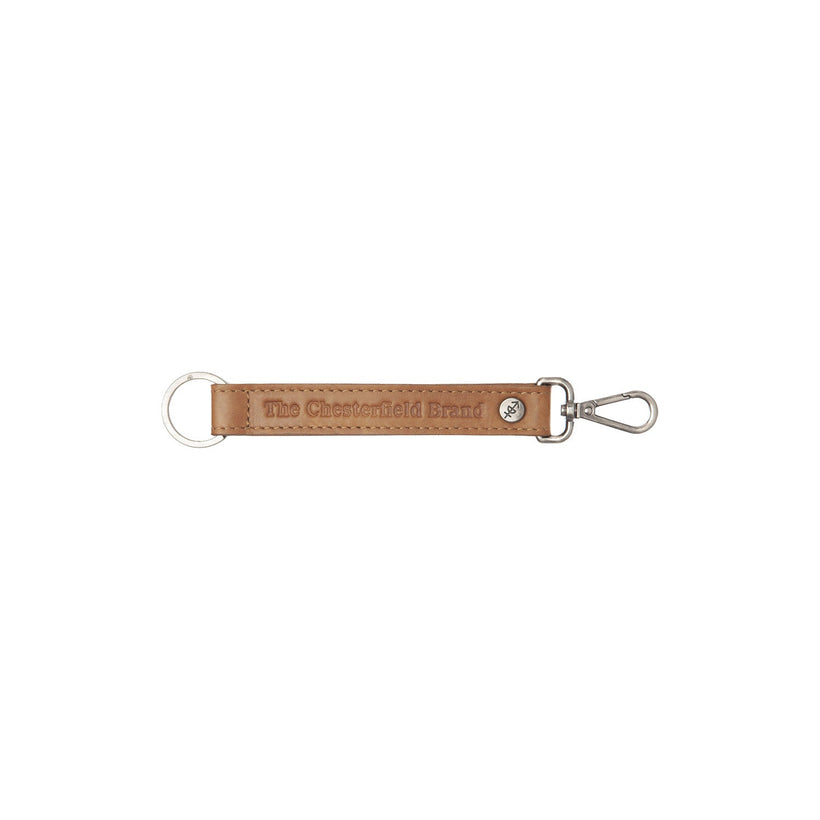 Leather Key Ring Cognac Damska