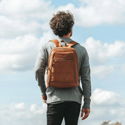 Detroit Full-Grain Leather Laptop Backpack Damska – alternate product view 3