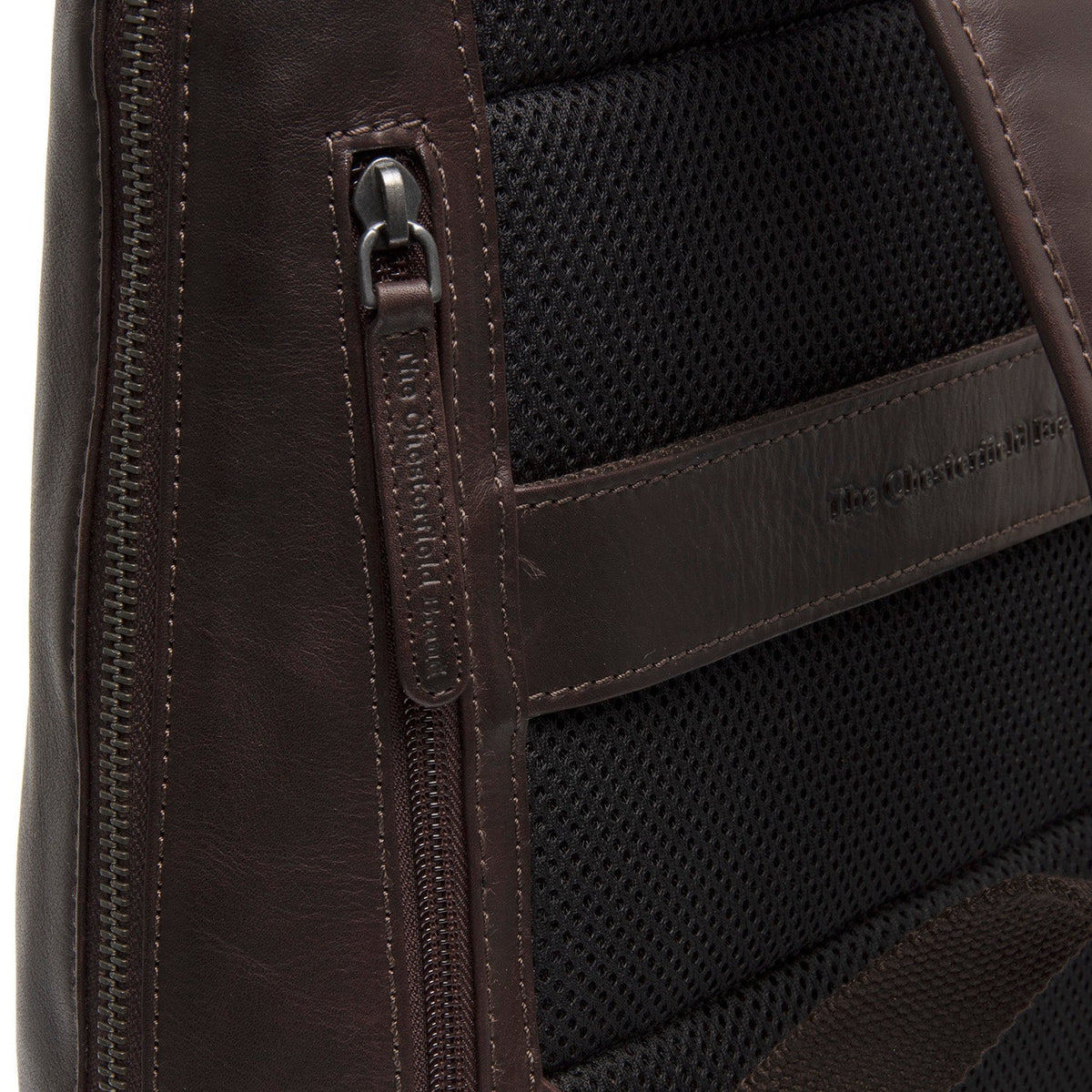 
Brown Leather Laptop Backpack Filmore, detail view 1