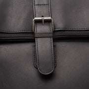 Solid Antique Brass Hardware &amp; Heavy-Duty Dual Zipper Detail on Larsson Full-Grain Leather Laptop Backpack Damska