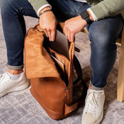 Larsson Full-Grain Leather Laptop Backpack Damska – alternate product view 3