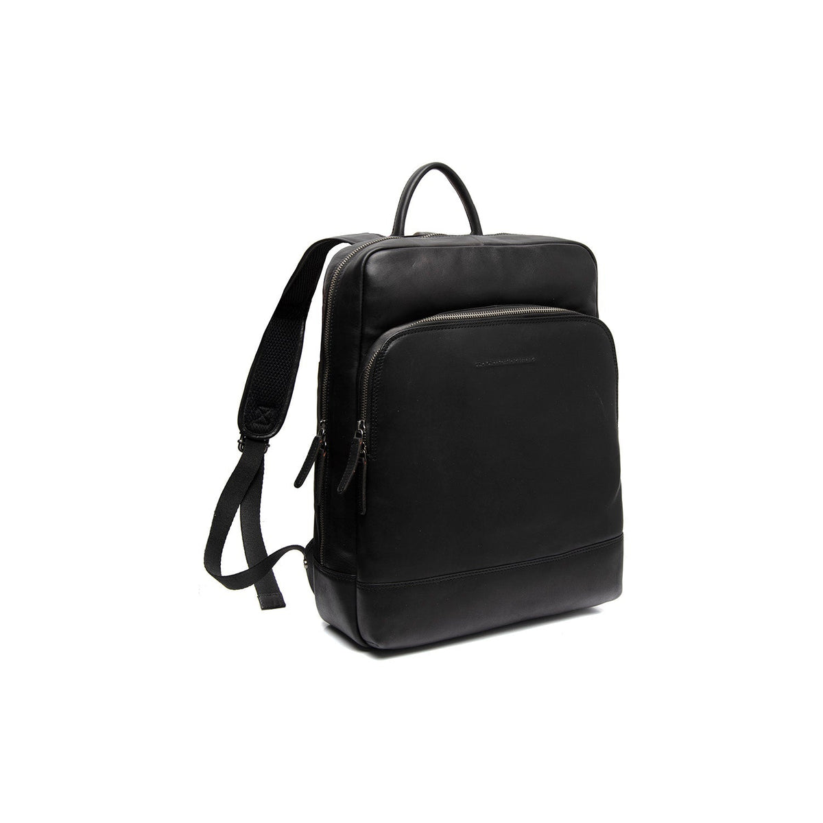 Nicola Full-Grain Leather Laptop Backpack Damska in Classic 100% Full-Grain Leather - Full Exterior Front Profile View | Buy Online