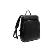 Nicola Full-Grain Leather Laptop Backpack Damska in Classic 100% Full-Grain Leather - Full Exterior Front Profile View | Buy Online