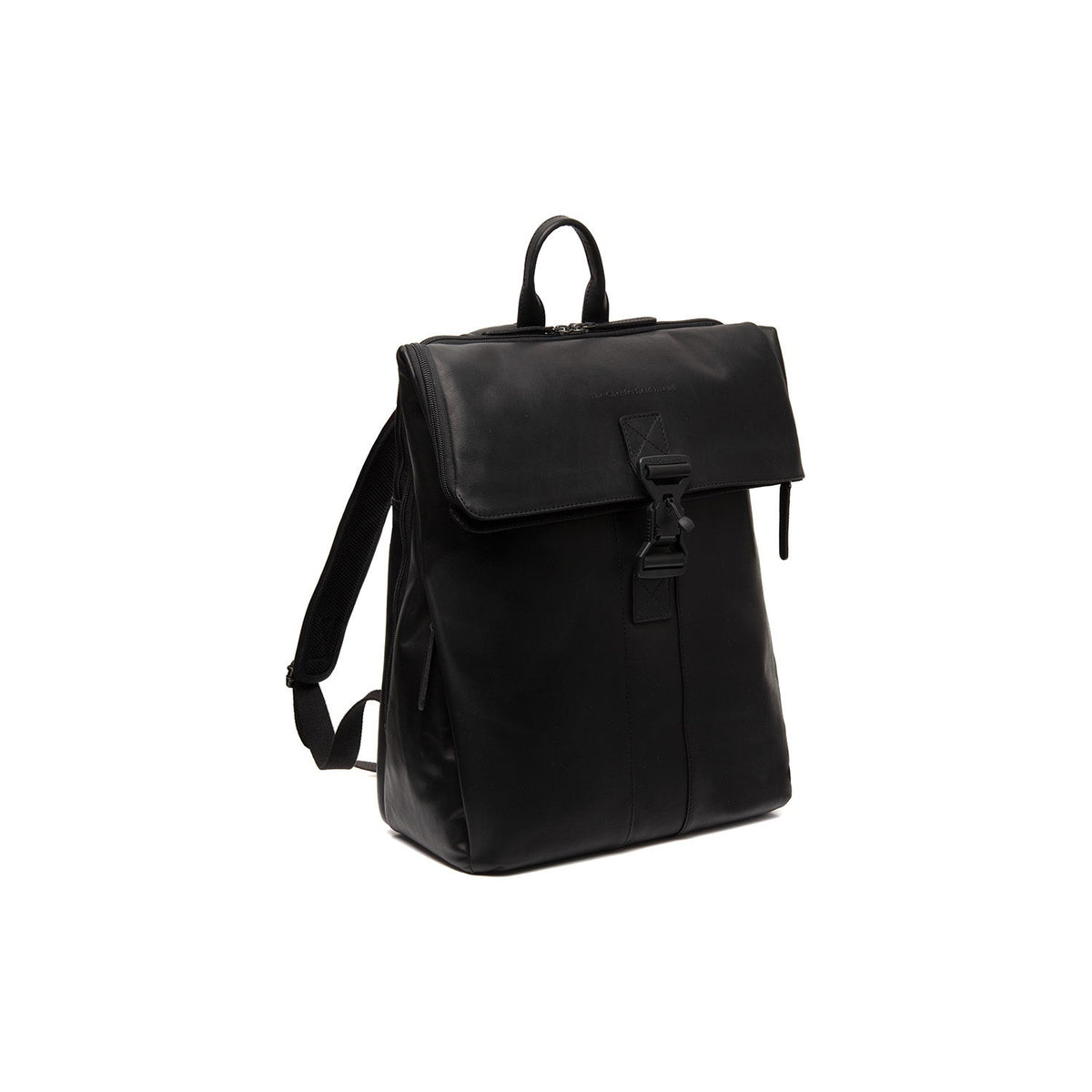 Savona Full-Grain Leather Laptop Backpack Damska in Classic 100% Full-Grain Leather - Full Exterior Front Profile View | Buy Online