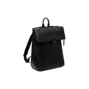 Savona Full-Grain Leather Laptop Backpack Damska in Classic 100% Full-Grain Leather - Full Exterior Front Profile View | Buy Online