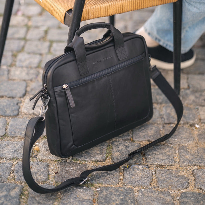 Calvi Full-Grain Leather Laptop Bag Damska