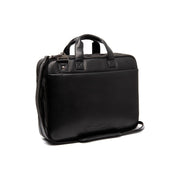 Iseo Full-Grain Leather Laptop Bag Męska in Classic 100% Full-Grain Leather - Full Exterior Front Profile View | Buy Online