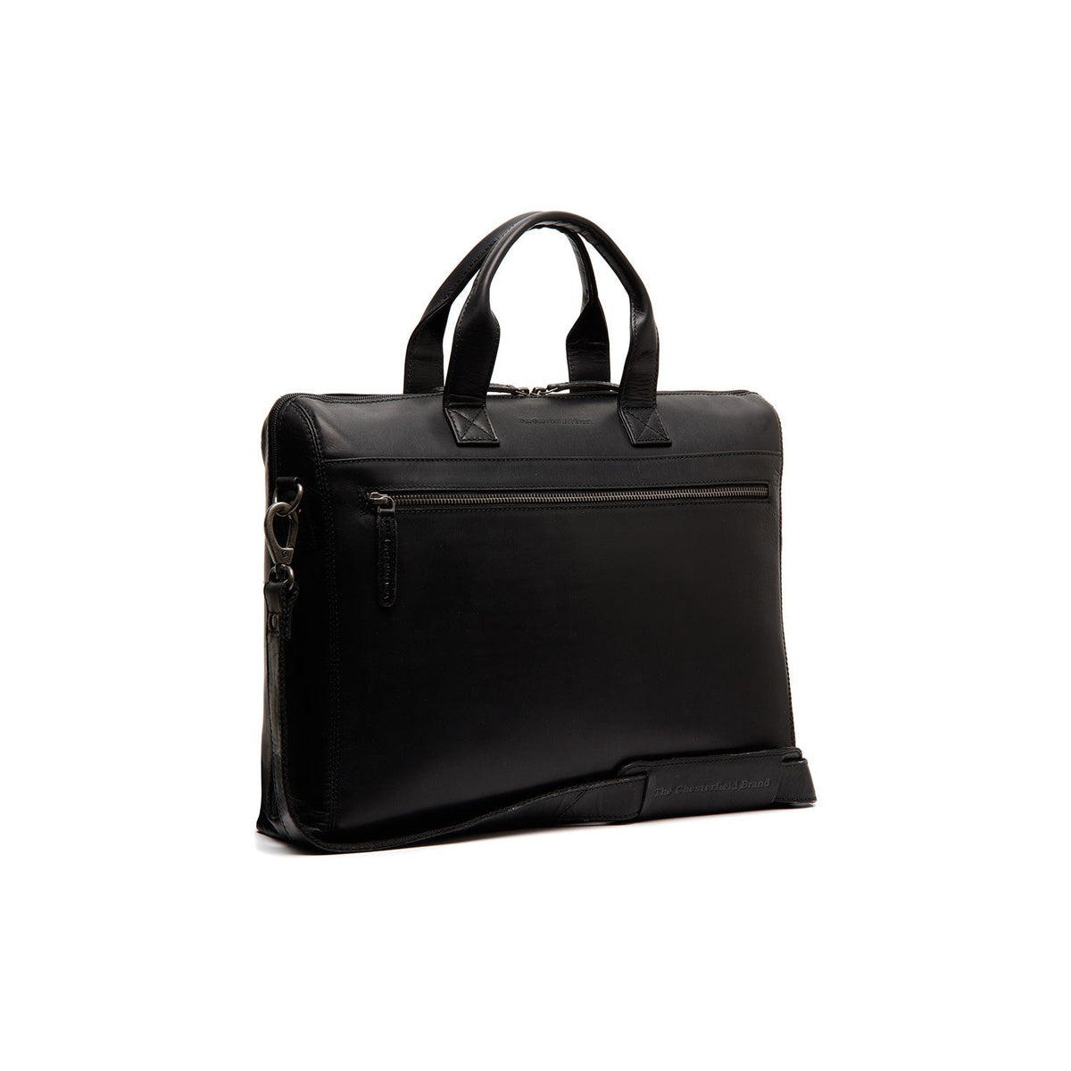Levanto Full-Grain Leather Laptop Bag Damska in Classic 100% Full-Grain Leather - Full Exterior Front Profile View | Buy Online