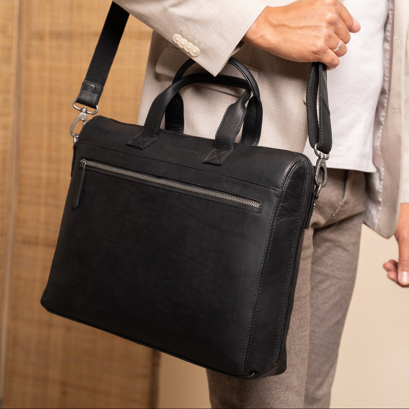 Levanto Full-Grain Leather Laptop Bag Damska