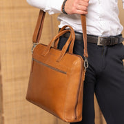 Levanto Full-Grain Leather Laptop Bag Damska – alternate product view 2