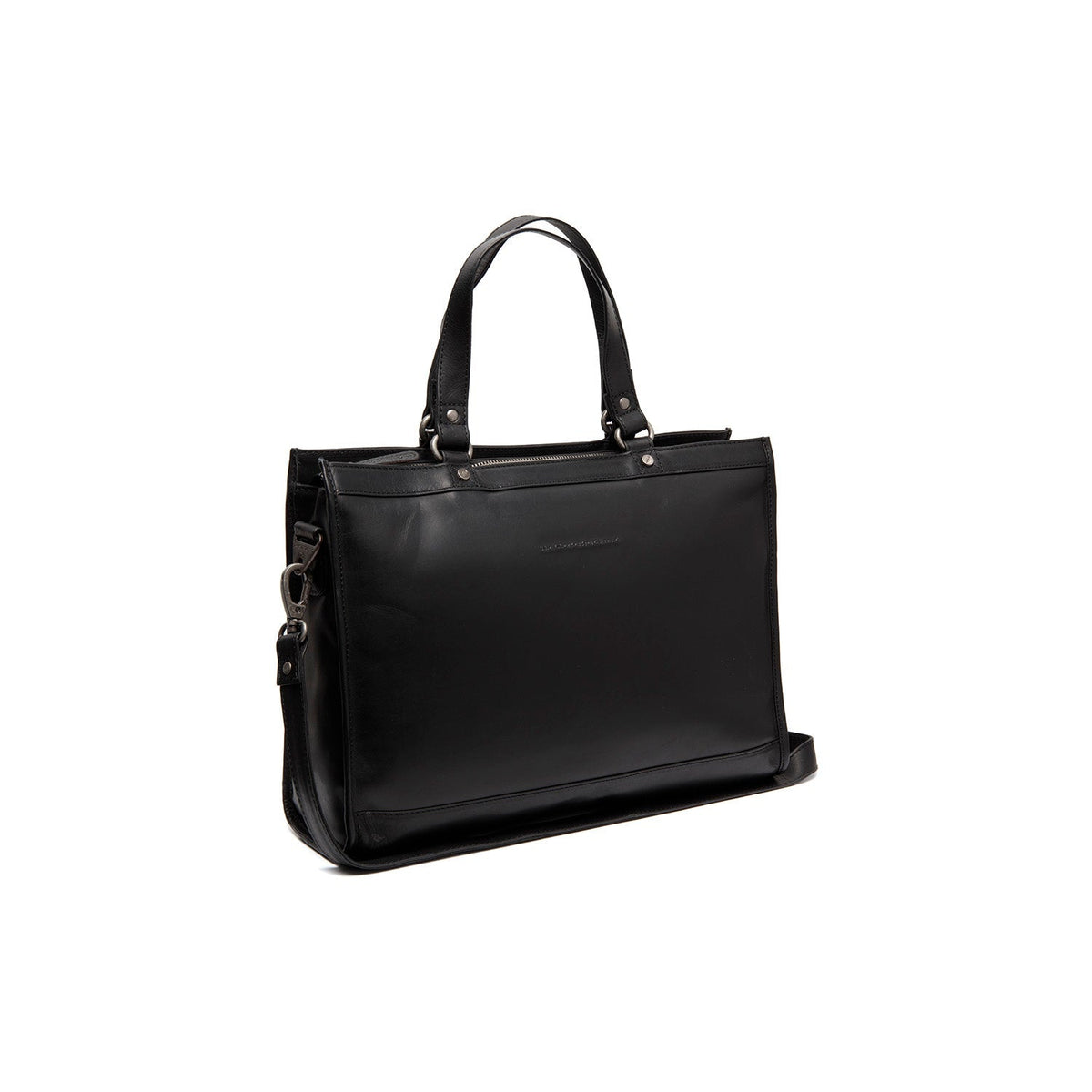Manly Full-Grain Leather Laptop Bag Damska in Classic 100% Full-Grain Leather - Full Exterior Front Profile View | Buy Online