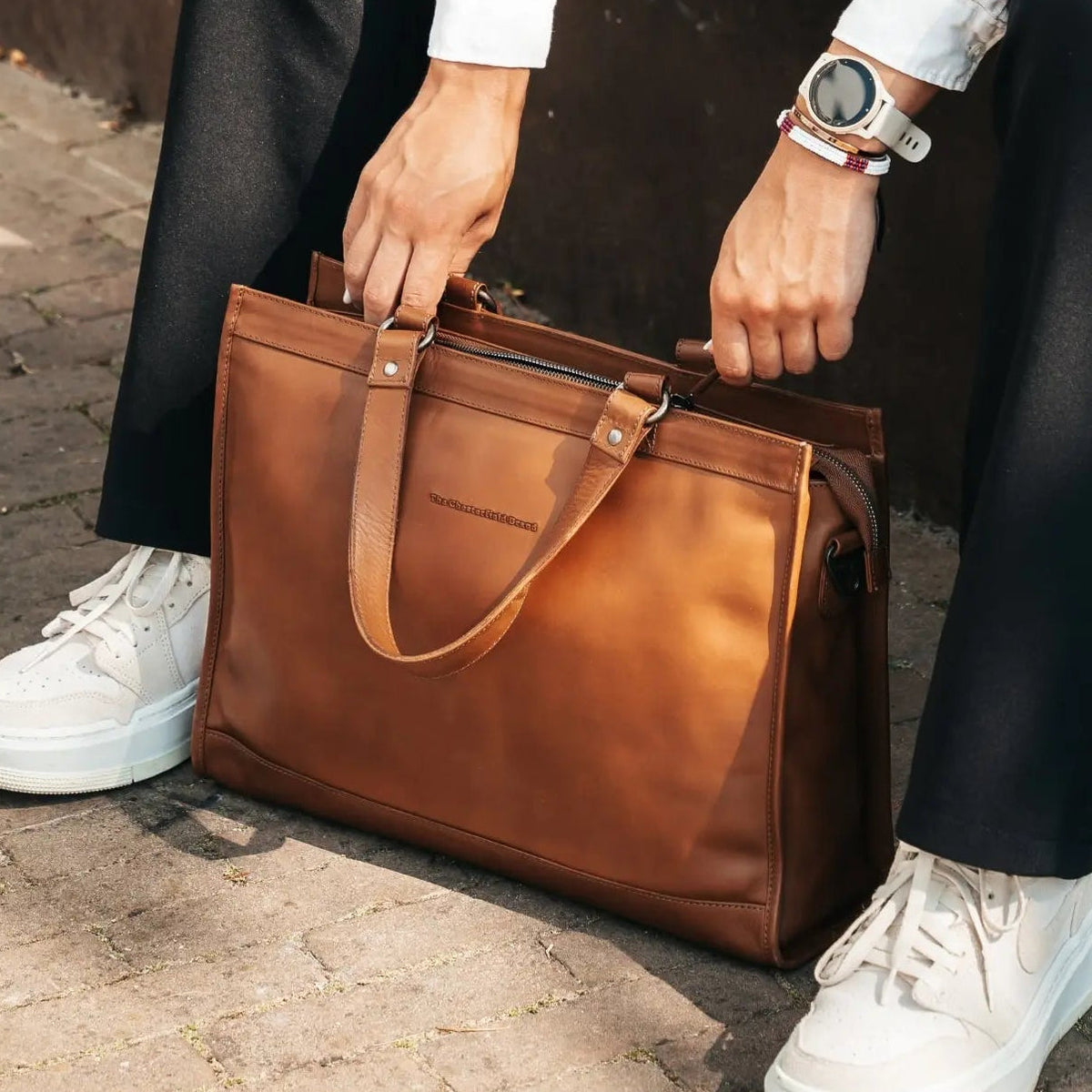 Manly Full-Grain Leather Laptop Bag Damska – alternate product view 2