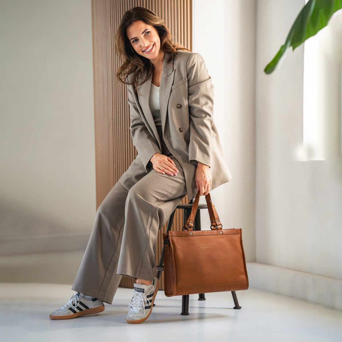 Manly Full-Grain Leather Laptop Bag Damska – alternate product view 3