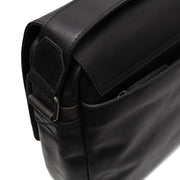 Solid Antique Brass Hardware &amp; Heavy-Duty Dual Zipper Detail on Richard Full-Grain Leather Laptop Bag Męska