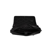 Richard Full-Grain Leather Laptop Bag Męska - Structured Side Profile Showing Gusset Depth &amp; Expansion Capacity