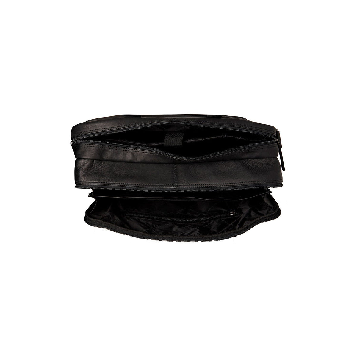 
Szczegółowe zbliżenie of Classic Collar & Heavy-Duty Zipper Hardware on Bryan Black Puffer Vest For Men