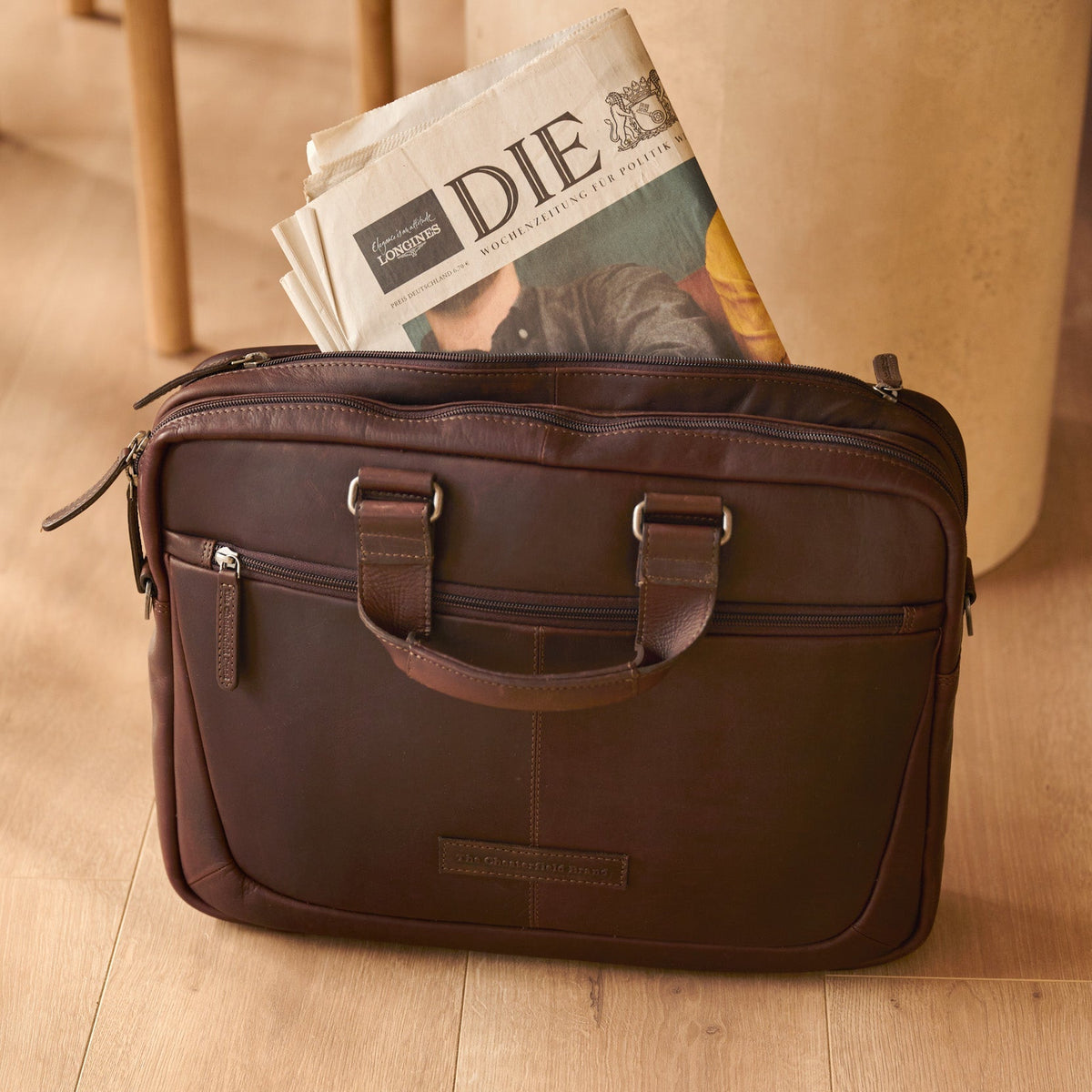 Seth Full-Grain Leather Laptop Bag Męska – alternate product view 2