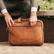 Seth Full-Grain Leather Laptop Bag Męska – alternate product view 2