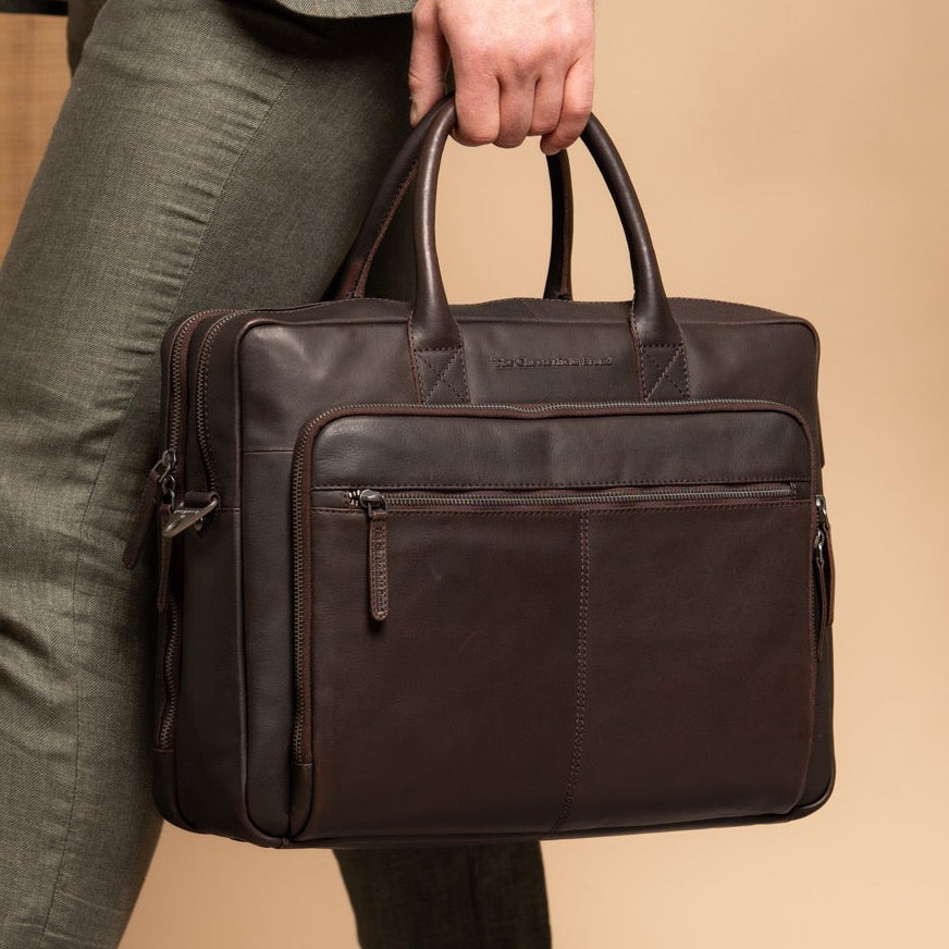 Tacama Full-Grain Leather Laptop Bag Damska – alternate product view 2