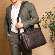 Tacama Full-Grain Leather Laptop Bag Damska – alternate product view 3