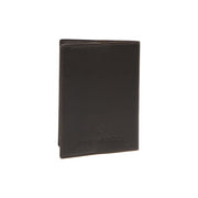 Styled Fit Perspective of Leather Passport Case Damska on Model - Natural Daylight Drape