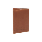 Cognac Leather Passport Case Damska, detail view 1