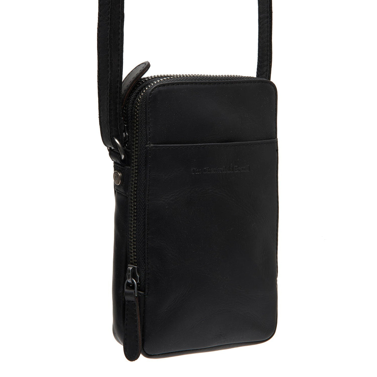 Alesund Full-Grain Leather Phone Bag Damska in Classic 100% Full-Grain Leather - Front Profile View &amp; Tailored Silhouette | Buy Online