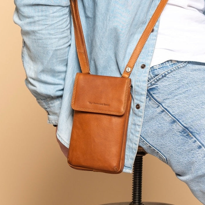 Langley Full-Grain Leather Phone Bag Damska – alternate product view 2