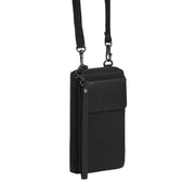 Malaga Full-Grain Leather Phone Bag Damska in Classic 100% Full-Grain Leather - Front Profile View &amp; Tailored Silhouette | Buy Online
