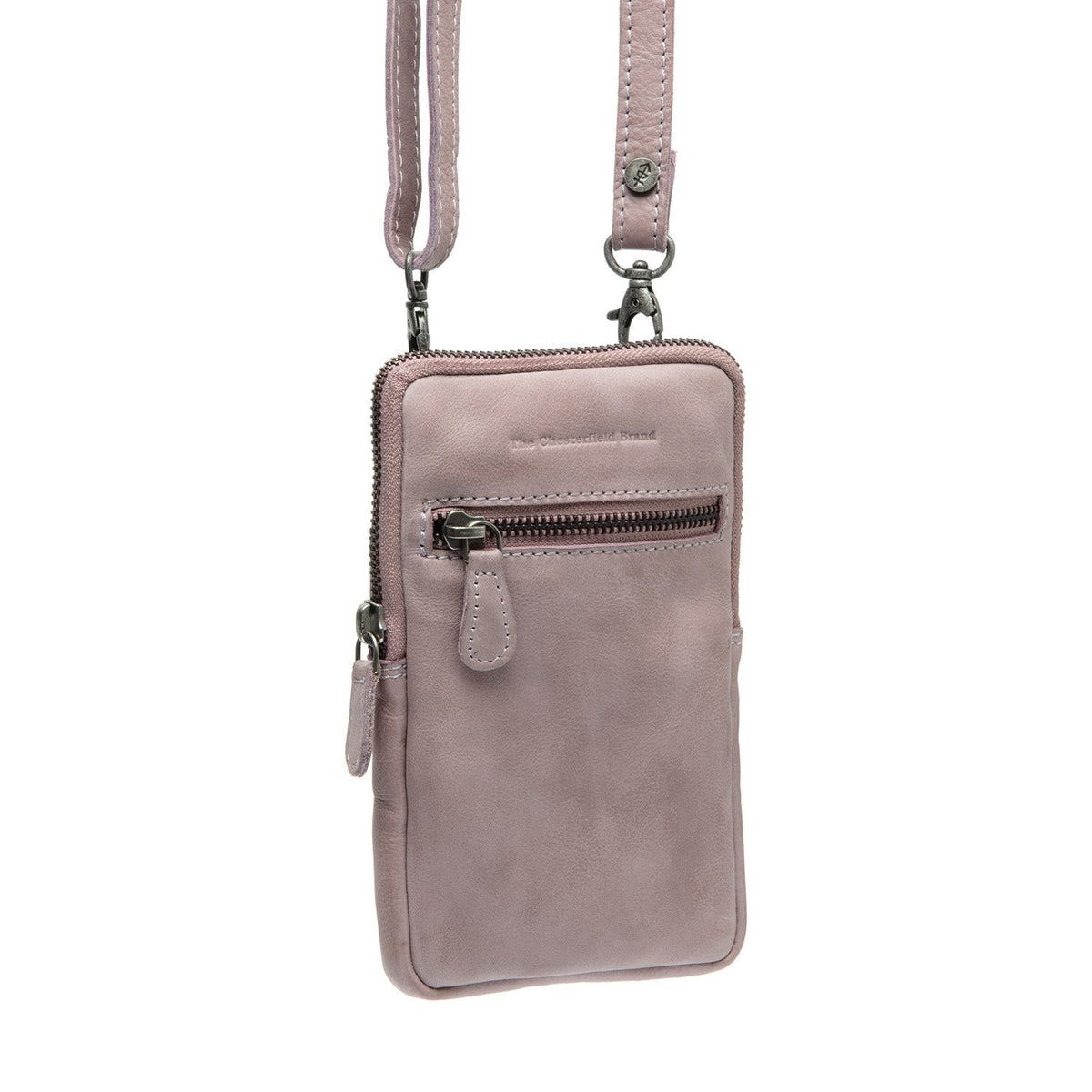 Salta Full-Grain Leather Phone Bag ze 100% klasycznej skóry licowej - Widok z przodu i dopasowana sylwetka | Kup online w oficjalnym sklepie