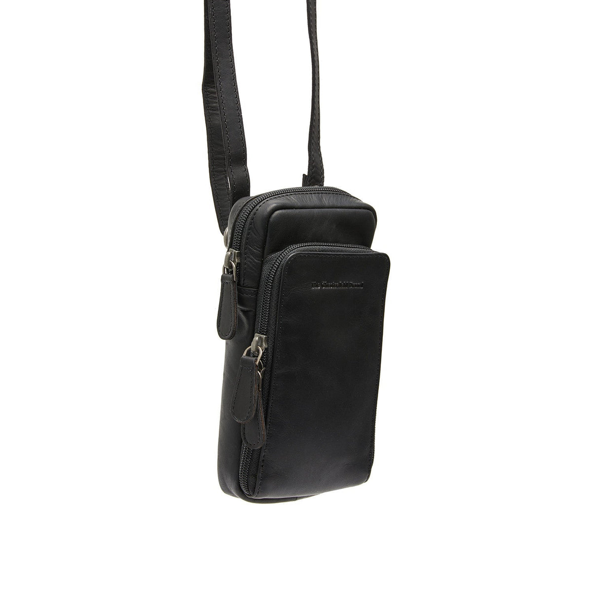 Valdes Full-Grain Leather Phone Bag Damska in Classic 100% Full-Grain Leather - Front Profile View &amp; Tailored Silhouette | Buy Online