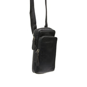 Valdes Full-Grain Leather Phone Bag Damska in Classic 100% Full-Grain Leather - Front Profile View &amp; Tailored Silhouette | Buy Online