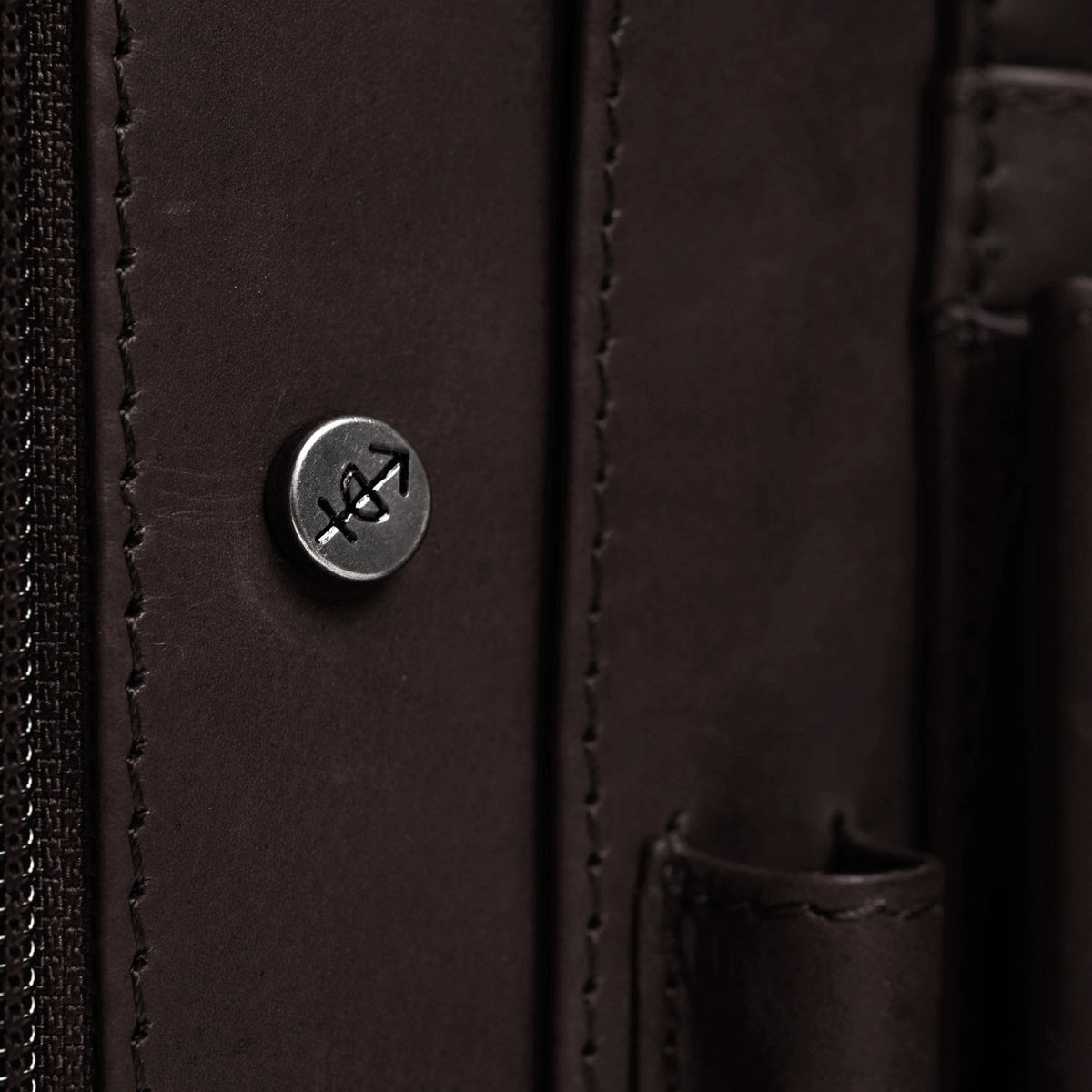 Brown Leather Portfolio Barnet Damska, detail view 1