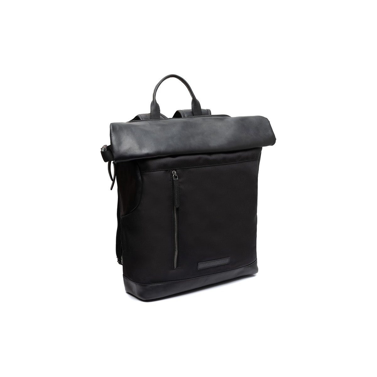 Bornholm Full-Grain Leather Roll-top Backpack Damska in Classic 100% Full-Grain Leather - Full Exterior Front Profile View | Buy Online