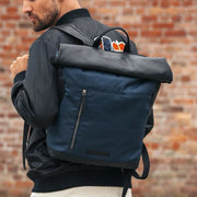 Bornholm Full-Grain Leather Roll-top Backpack Damska – alternate product view 2