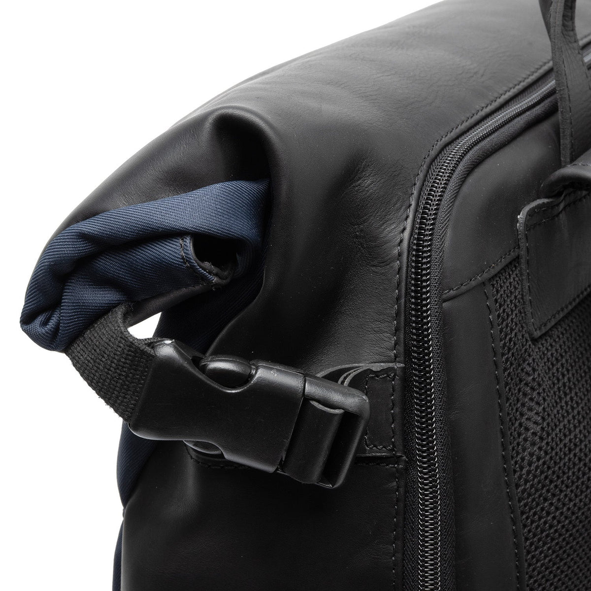 Bornholm Full-Grain Leather Roll-top Backpack Damska – alternate product view 3