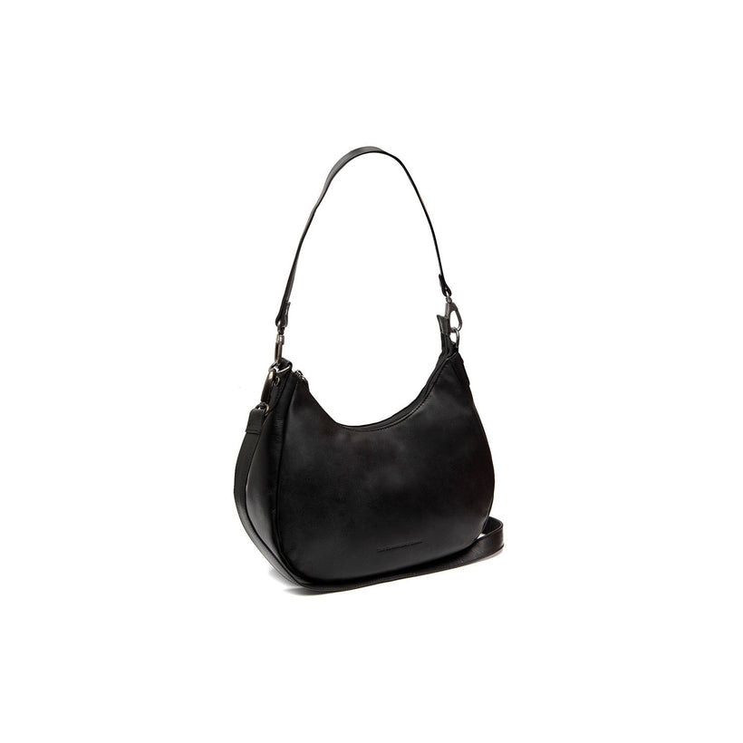 Alexandria Full-Grain Leather Shoulder Bag in Classic 100% Full-Grain Leather - Full Exterior Front Profile View | Buy Online