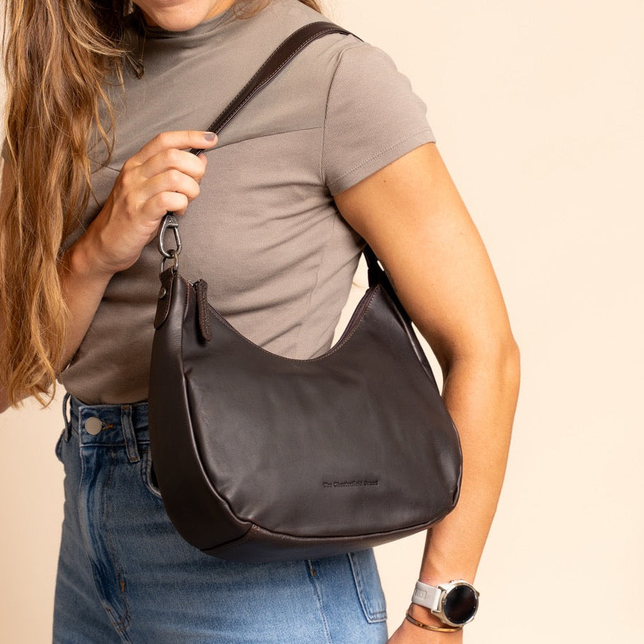 Alexandria Full-Grain Leather Shoulder Bag Damska – alternate product view 2