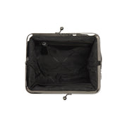 Solid Antique Brass Hardware &amp; Heavy-Duty Dual Zipper Detail on Andrade Full-Grain Leather Shoulder Bag Damska
