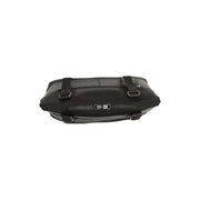 Belgrado Full-Grain Leather Shoulder Bag Damska - Structured Side Profile Showing Gusset Depth &amp; Expansion Capacity