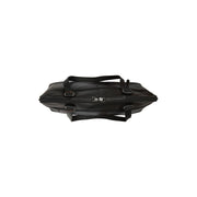 Branson Full-Grain Leather Shoulder Bag Damska - Structured Side Profile Showing Gusset Depth &amp; Expansion Capacity