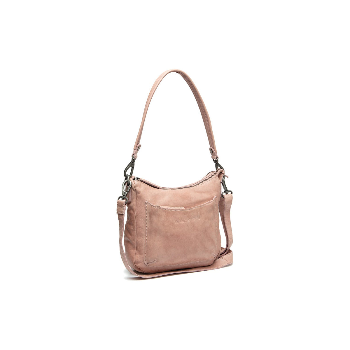Caroline Full-Grain Leather Shoulder Bag Damska in Classic 100% Full-Grain Leather - Full Exterior Front Profile View | Buy Online