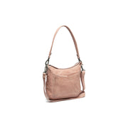 Caroline Full-Grain Leather Shoulder Bag Damska in Classic 100% Full-Grain Leather - Full Exterior Front Profile View | Buy Online