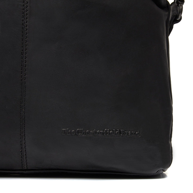 Classic 100% Full-Grain leather Bag - Rear Perspective Showing Reinforced Leather Straps & Stitching