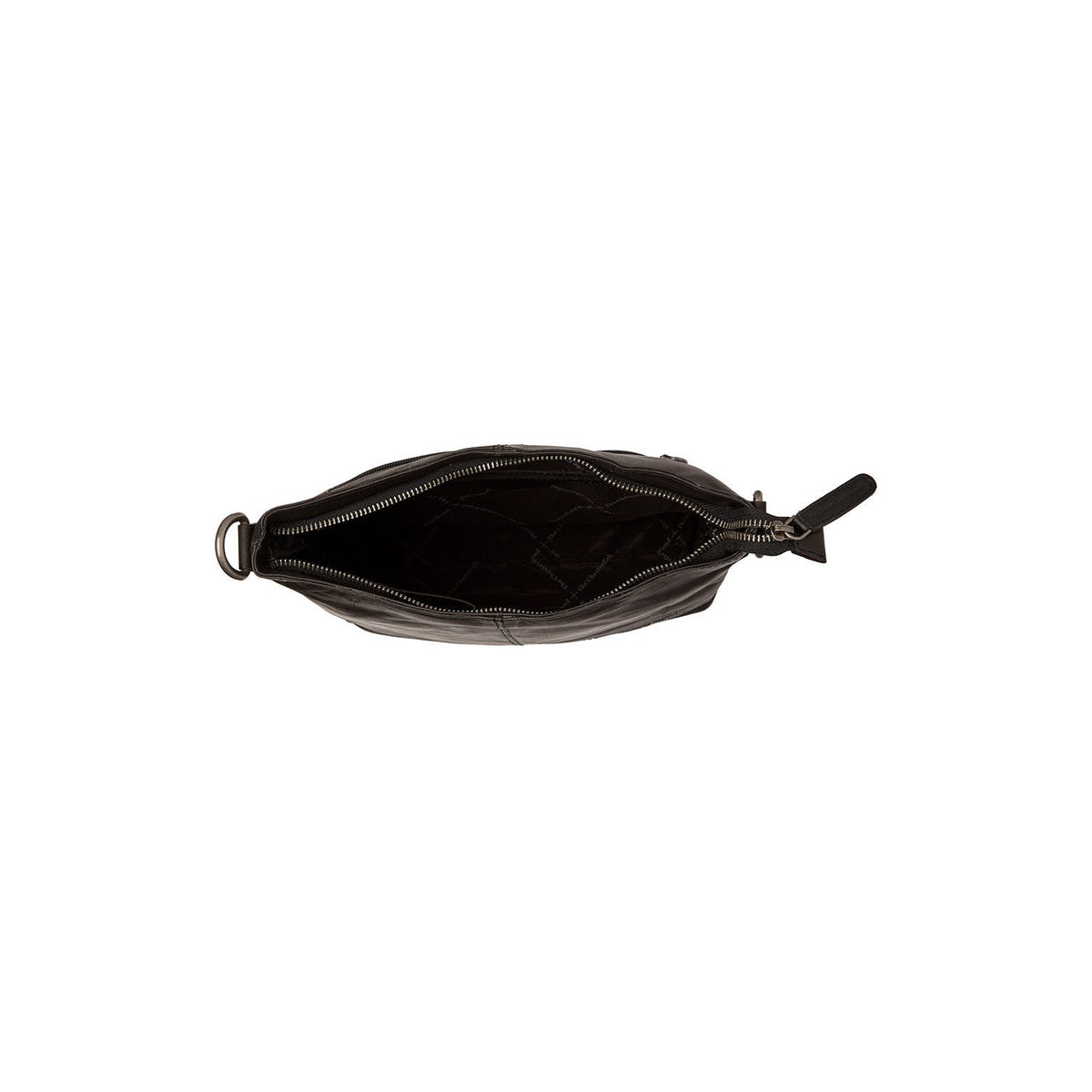 Jen Full-Grain Leather Shoulder Bag Damska - Structured Side Profile Showing Gusset Depth &amp; Expansion Capacity