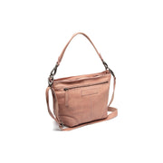 Lucy Full-Grain Leather Shoulder Bag Damska in Classic 100% Full-Grain Leather - Full Exterior Front Profile View | Buy Online
