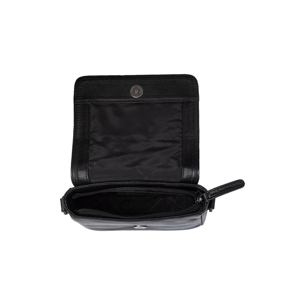 Solid Antique Brass Hardware & Heavy-Duty Dual Zipper Detail on Marcella Full-Grain Leather Shoulder Bag